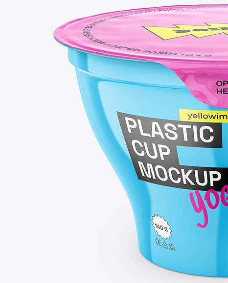 Glossy Yoghurt Cup Mockup