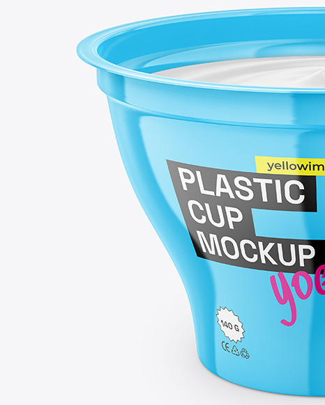 Glossy Yoghurt Cup Mockup