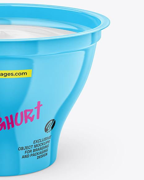 Glossy Yoghurt Cup Mockup