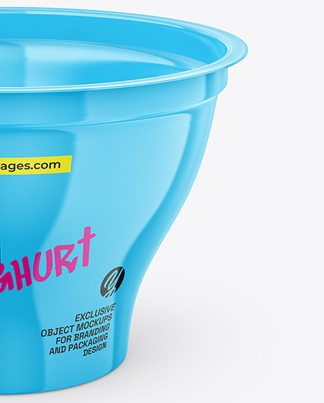 Glossy Yoghurt Cup Mockup