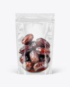 Clear Stand-Up Pouch w/ Dates Mockup