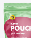 Clear Stand-Up Pouch w/ Dates Mockup
