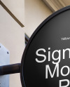 Round Signboard Mockup