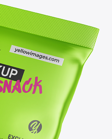 Metallic Snack Bag Mockup