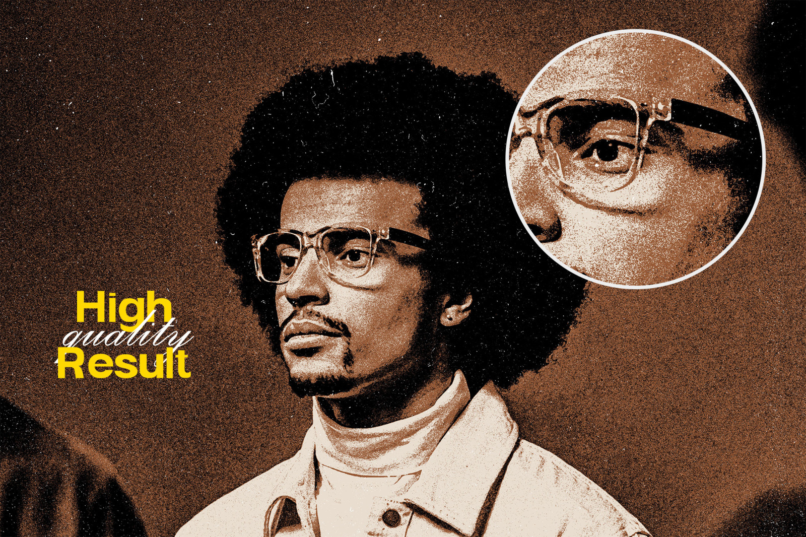 Retro grain photo effect