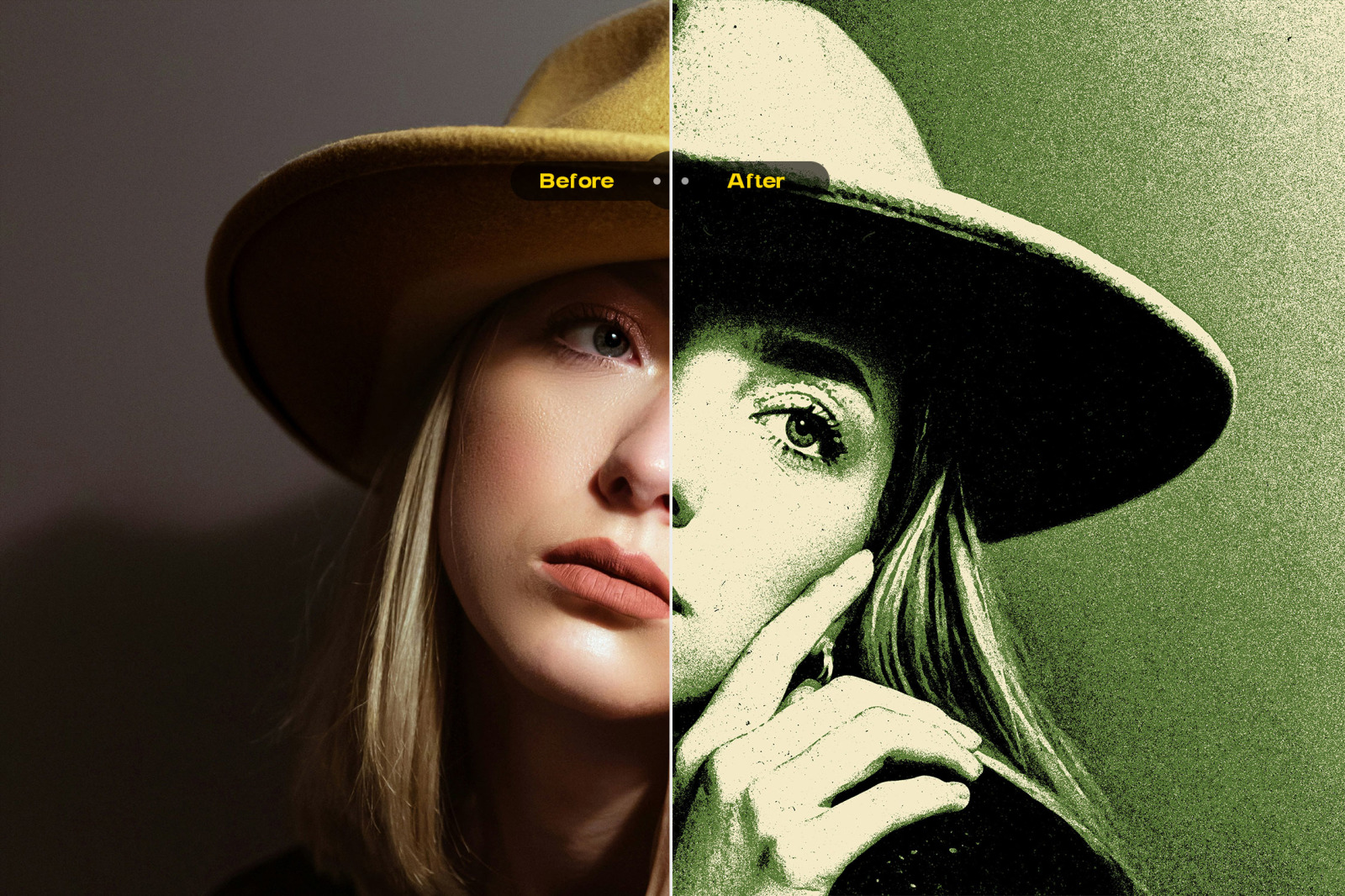 Retro grain photo effect