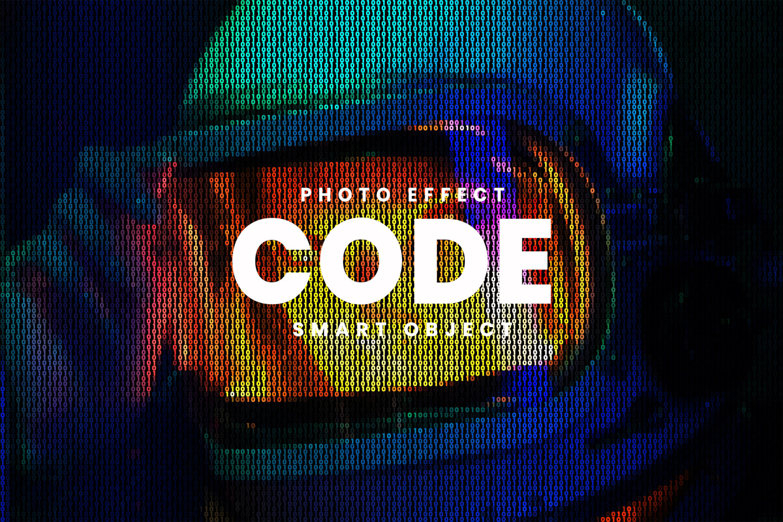 Binary Code Photo Effect Binary Code Photo Effect