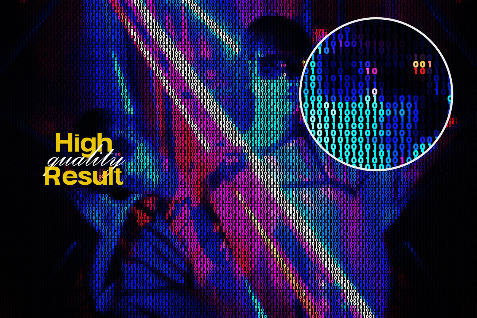 Binary Code Photo Effect Binary Code Photo Effect