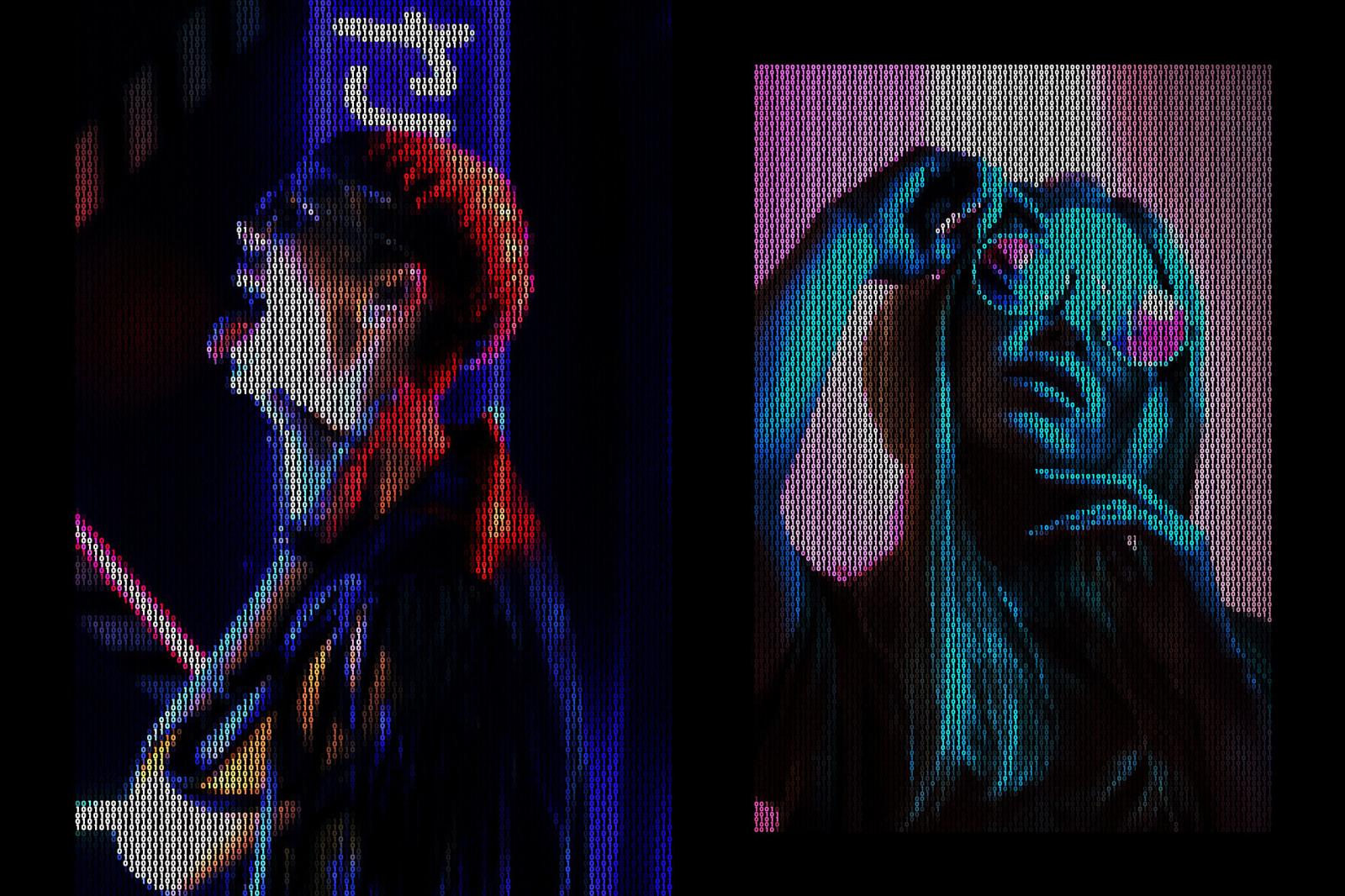 Binary Code Photo Effect Binary Code Photo Effect