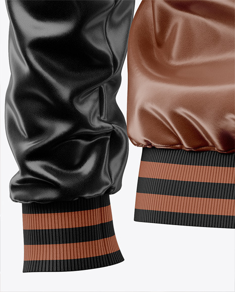 Iconic American Leather Varsity Jacket Mockup
