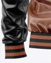 Iconic American Leather Varsity Jacket Mockup