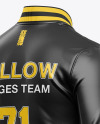 Iconic American Leather Varsity Jacket Mockup