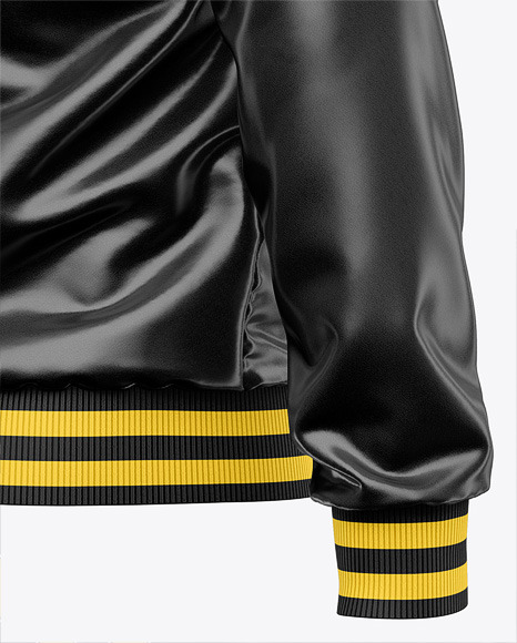 Iconic American Leather Varsity Jacket Mockup