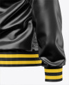 Iconic American Leather Varsity Jacket Mockup