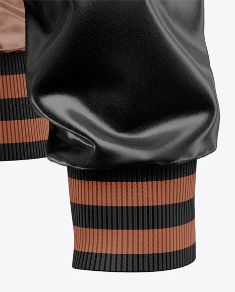 Iconic American Leather Varsity Jacket Mockup