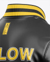 Iconic American Leather Varsity Jacket Mockup