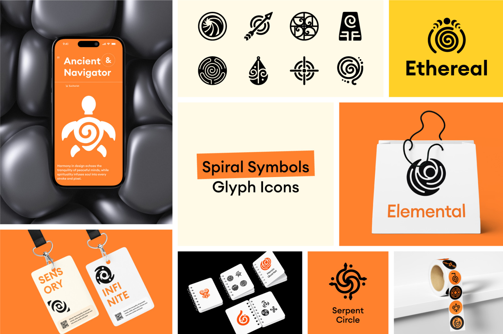 Spiral Symbols Icon Set Spiral Symbols Icon Set