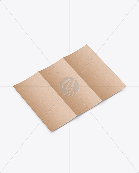 Kraft Trifold Brochure Mockup - back