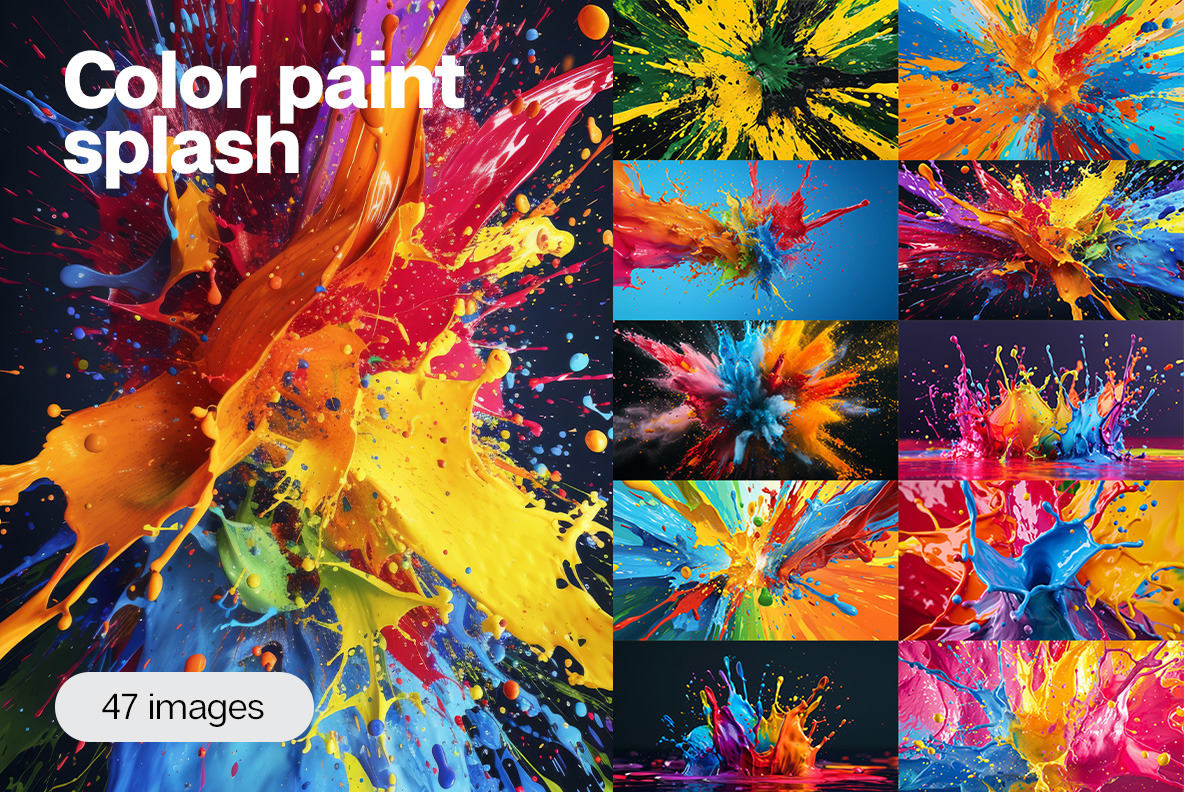Color paint splashes Color paint splashes