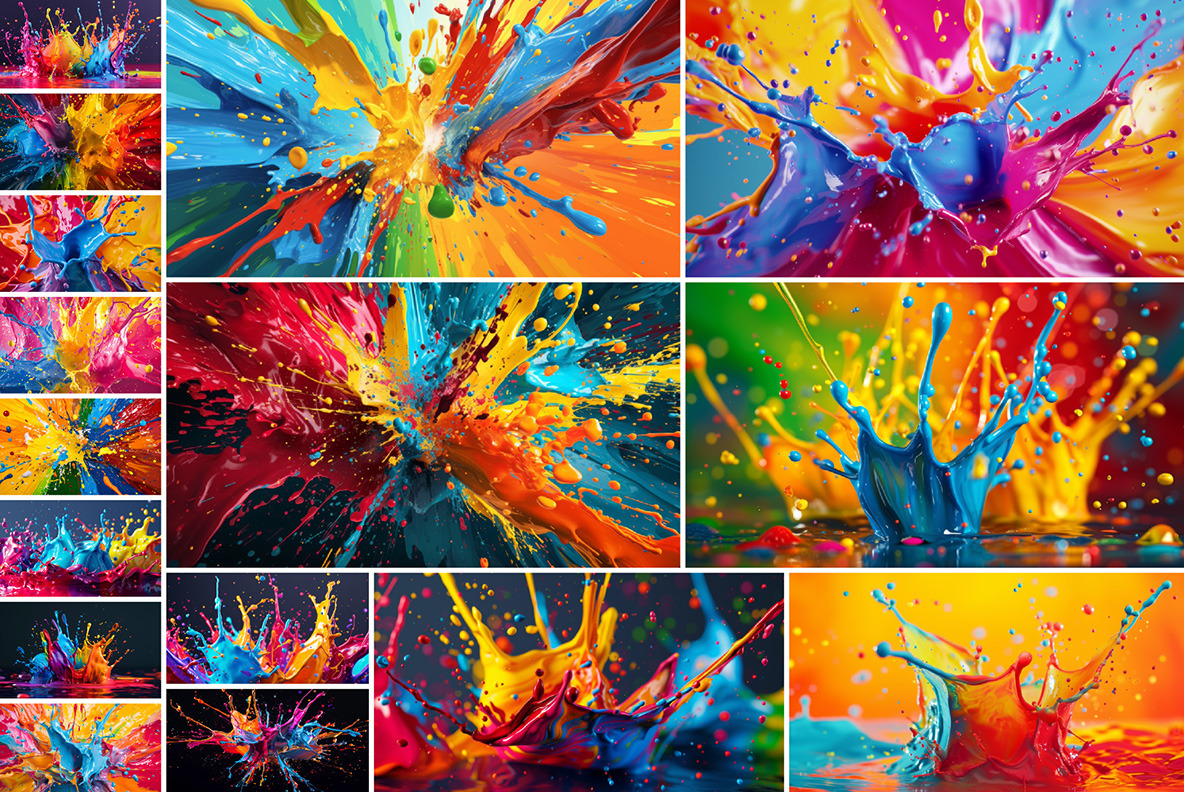 Color paint splashes Color paint splashes