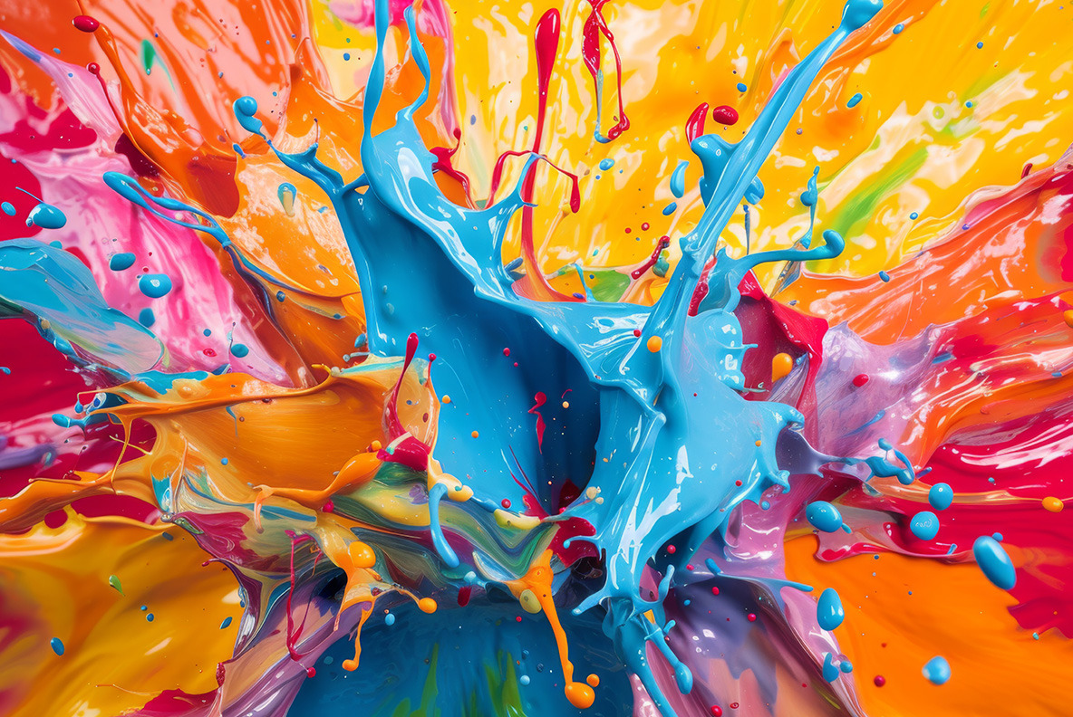 Color paint splashes Color paint splashes