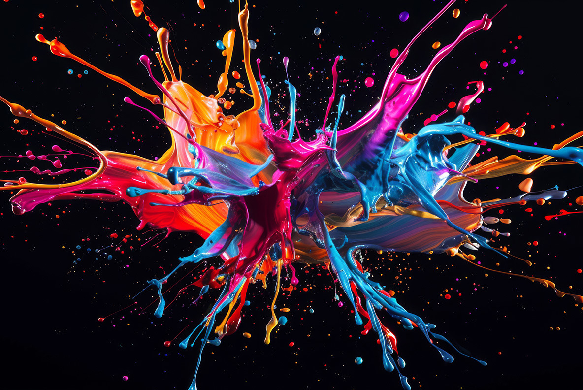 Color paint splashes Color paint splashes