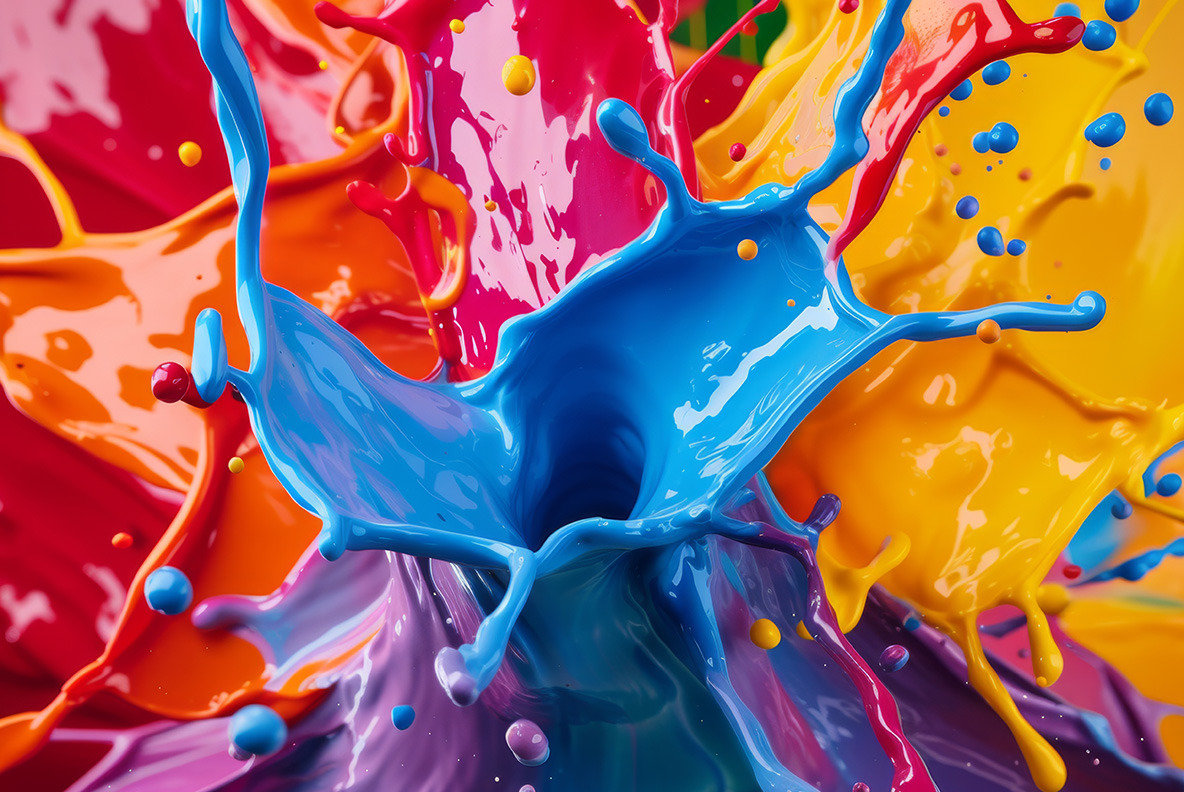 Color paint splashes Color paint splashes