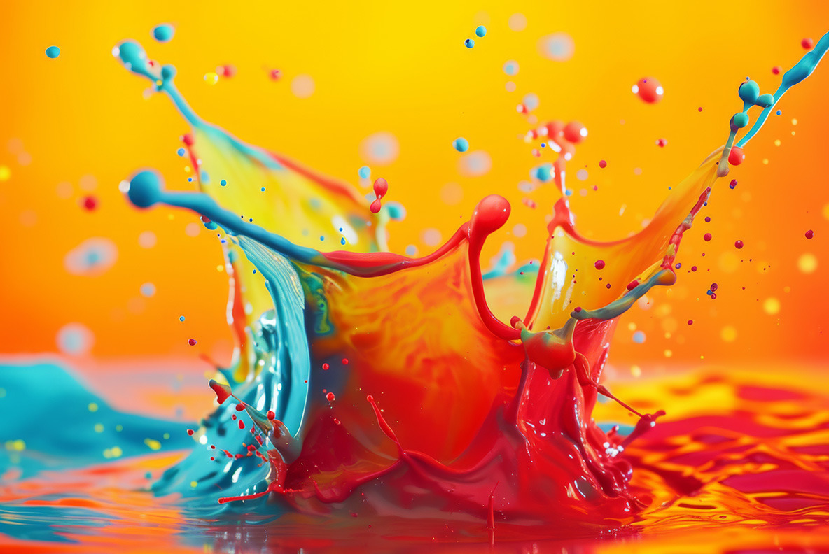 Color paint splashes Color paint splashes
