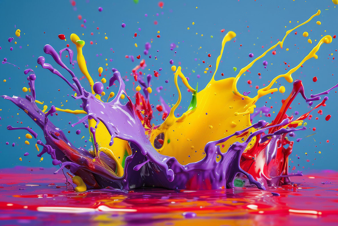 Color paint splashes Color paint splashes