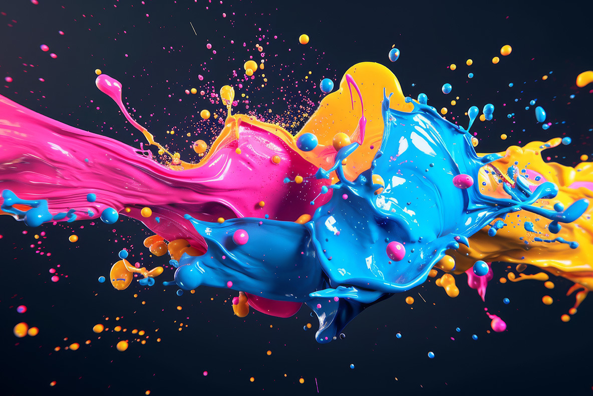 Color paint splashes Color paint splashes