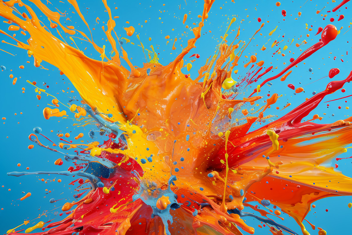 Color paint splashes Color paint splashes