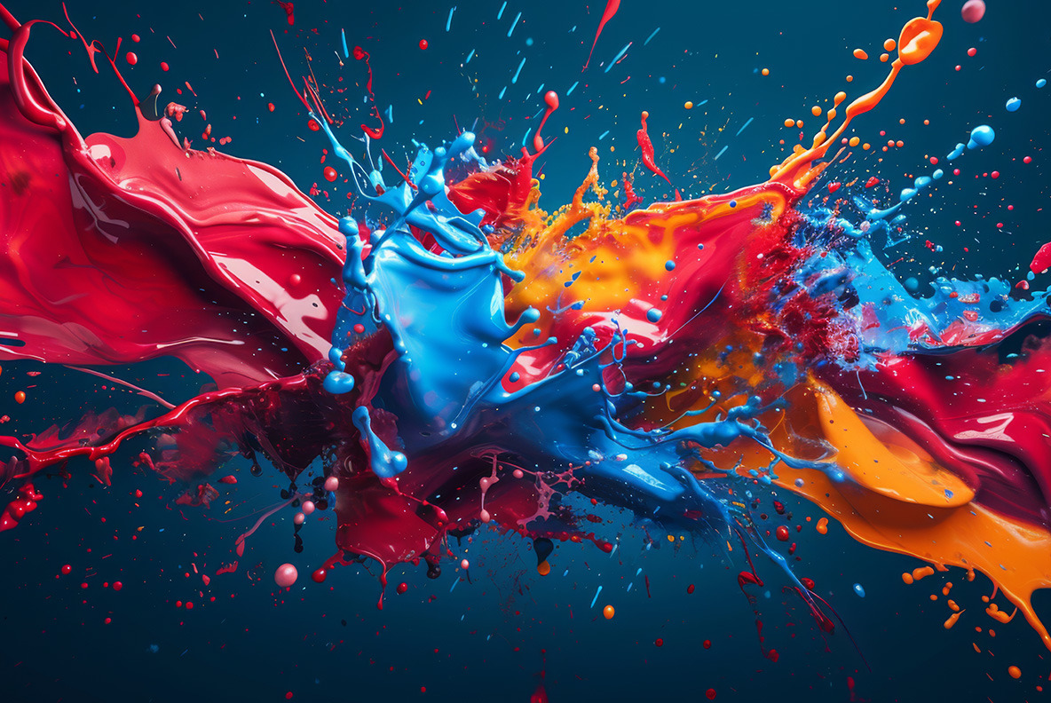 Color paint splashes Color paint splashes
