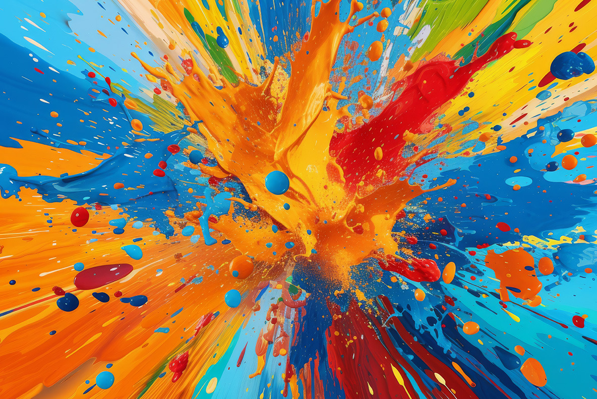 Color paint splashes Color paint splashes