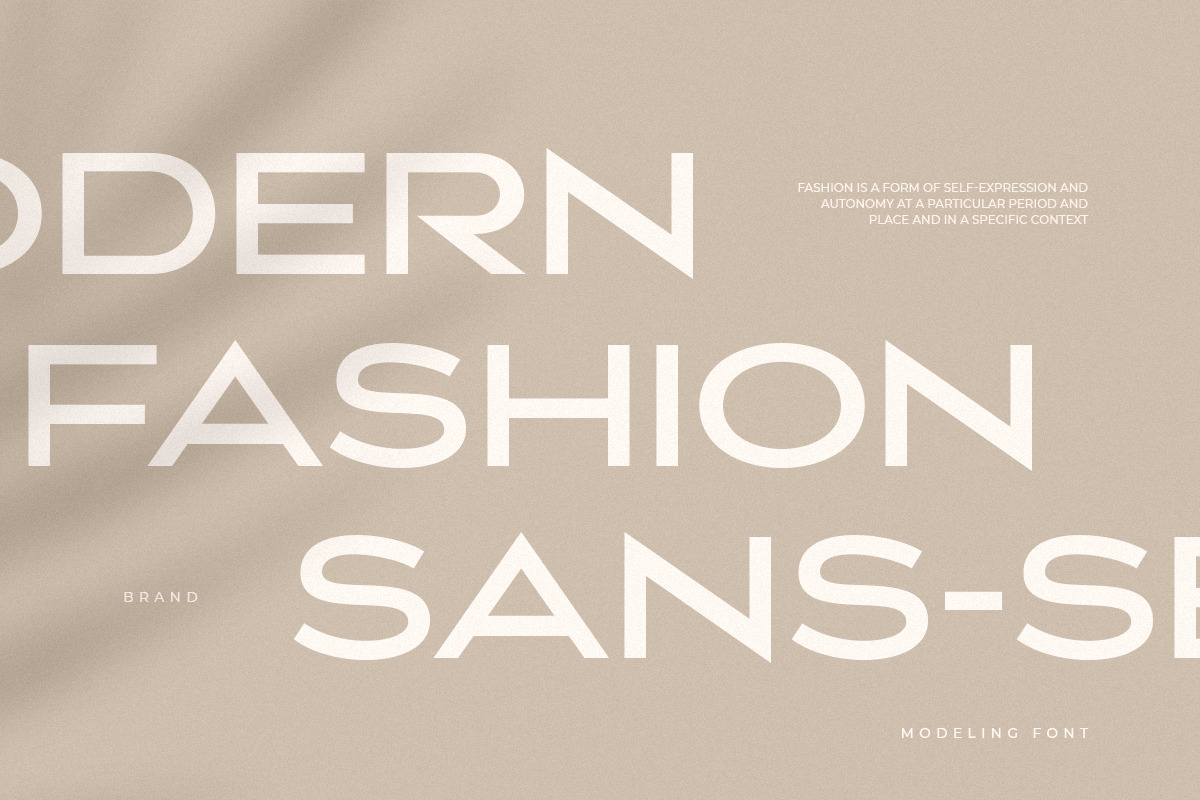 Modeling - Modern Fashion Sans Serif Modeling - Modern Fashion Sans Serif