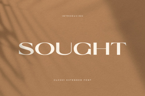 SOUGHT - Classy Extended Font - Unique typeface