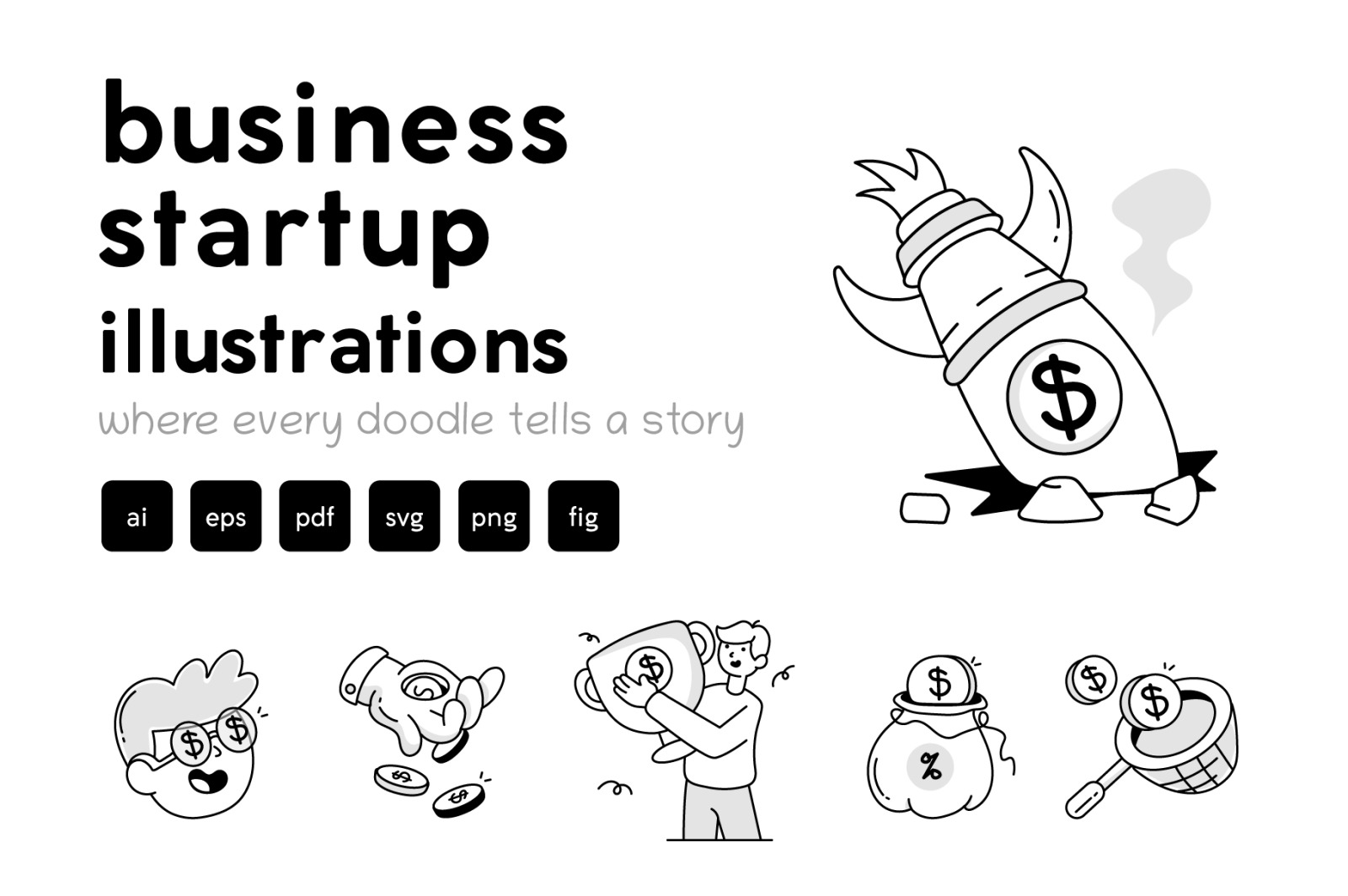 Business Startup Icon Set Business Startup Icon Set