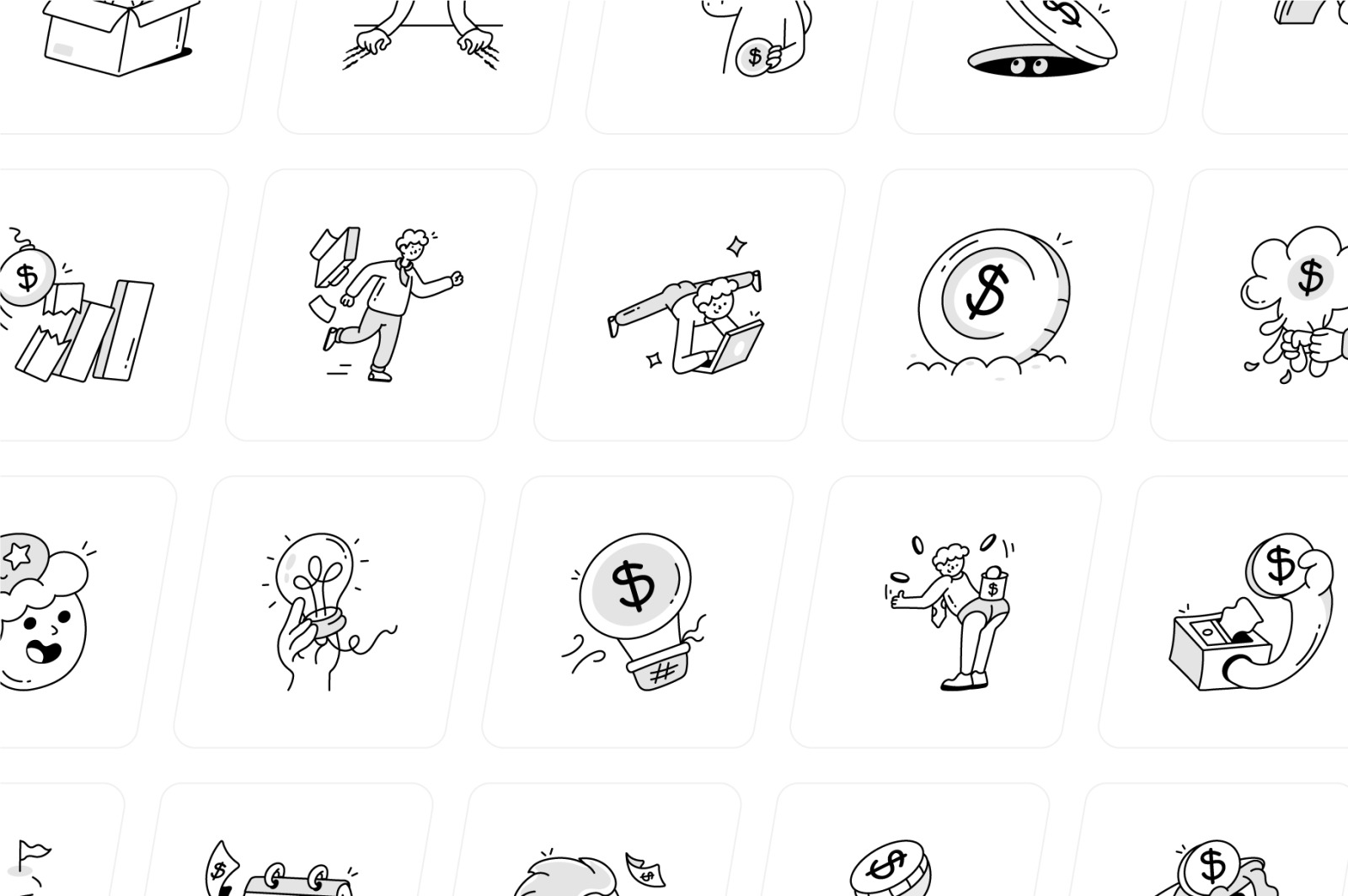 Business Startup Icon Set Business Startup Icon Set