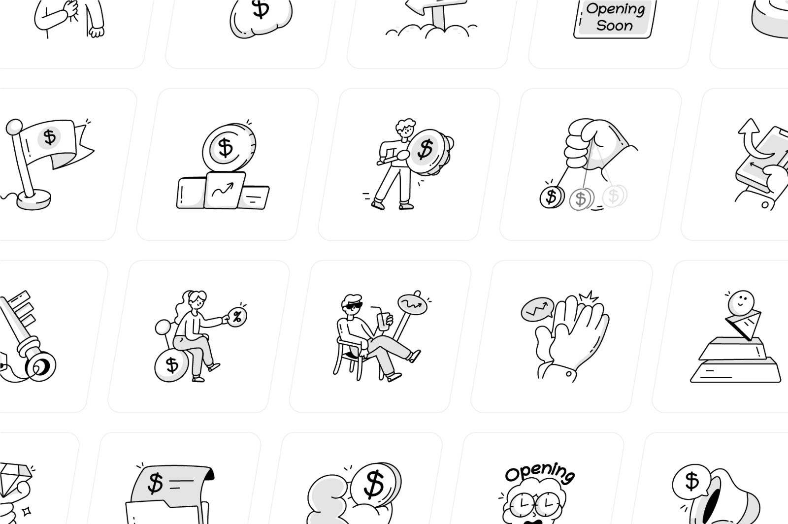Business Startup Icon Set Business Startup Icon Set