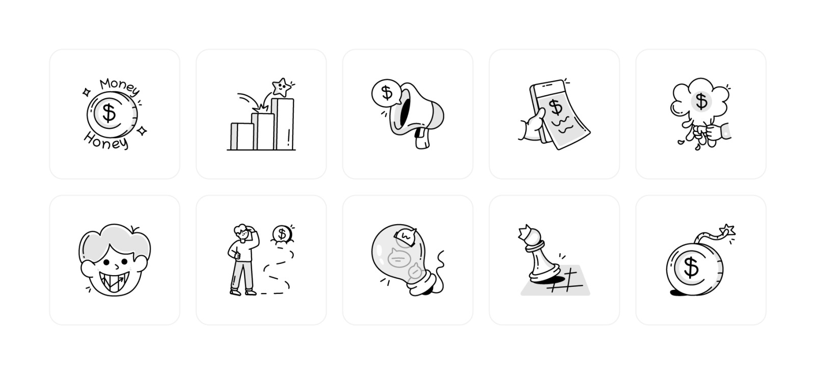 Business Startup Icon Set Business Startup Icon Set