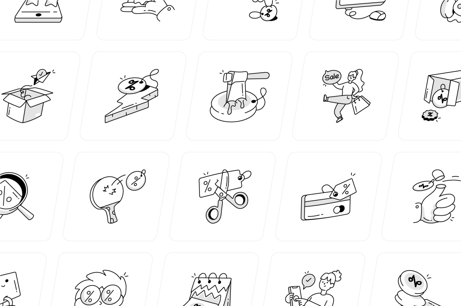 Shopping Doodle Icons Shopping Doodle Icons