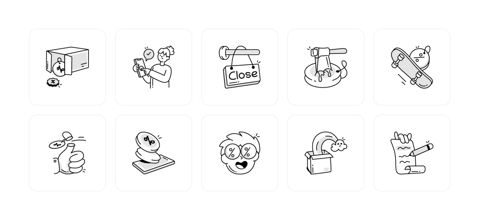 Shopping Doodle Icons Shopping Doodle Icons