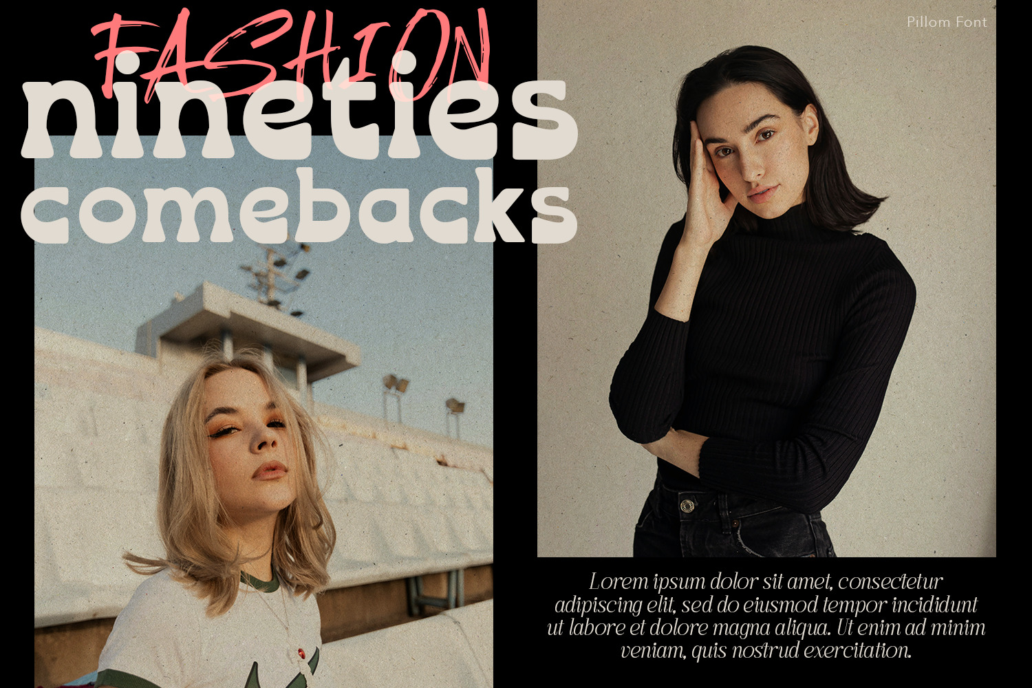 Pillom Vintage Font Pillom Vintage Font