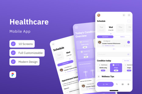 Meds - Healthcare Mobile App - UX & UI Kits