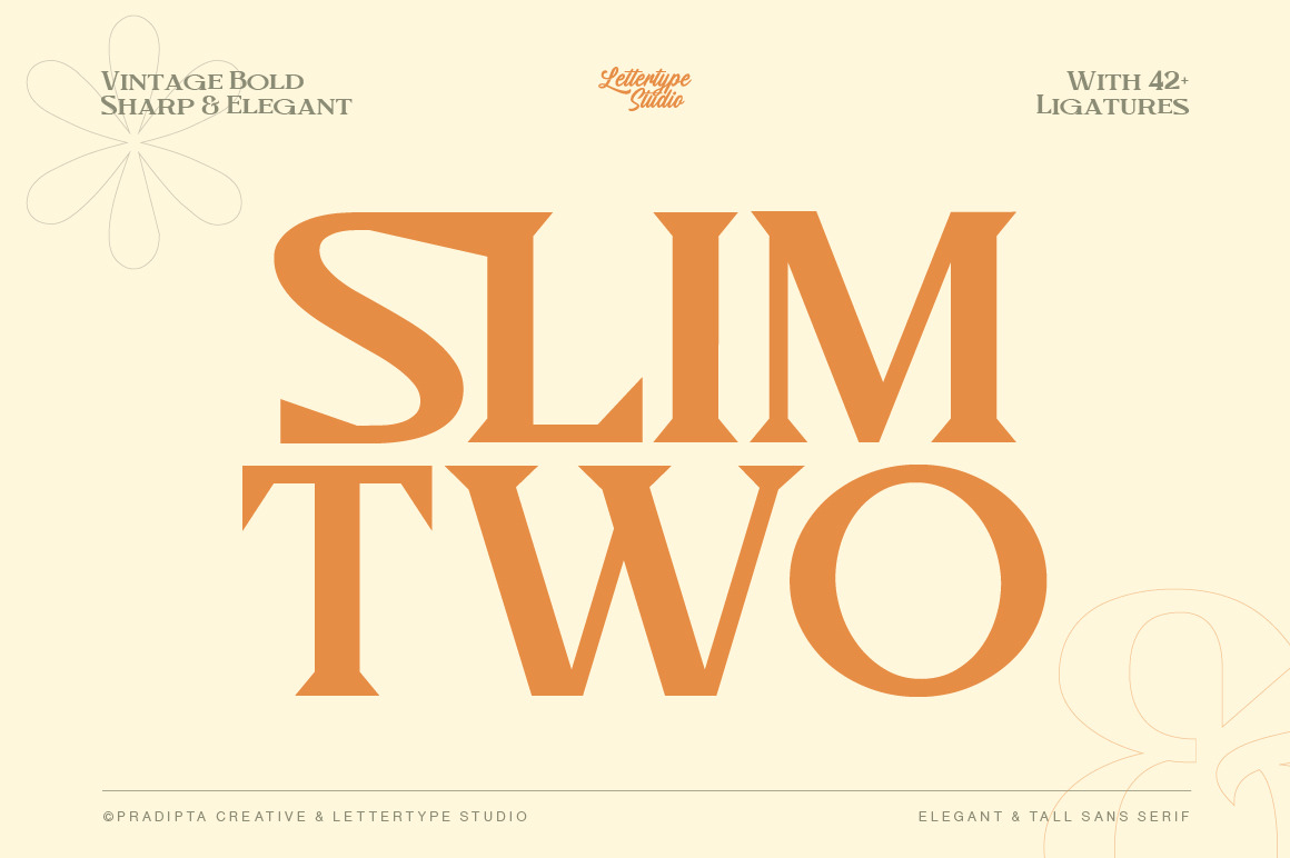 Slimtwo Vintage Bold, Sharp & Elegant Serif Slimtwo Vintage Bold, Sharp & Elegant Serif