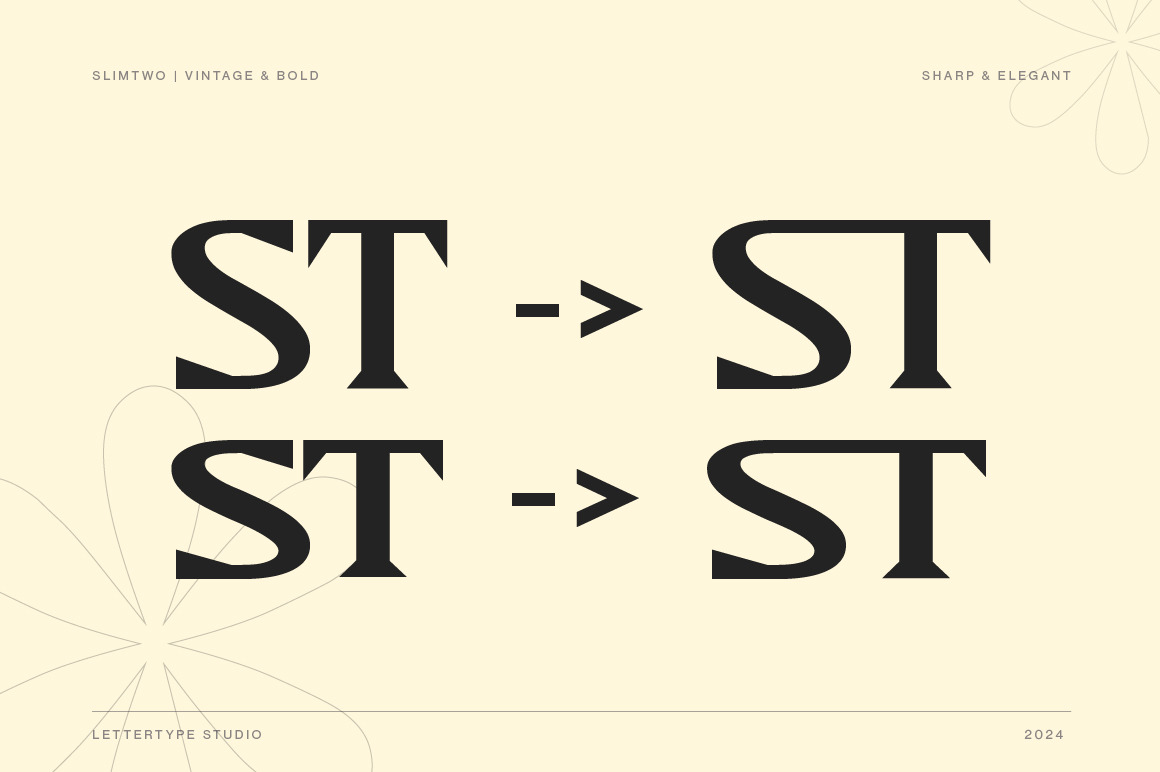 Slimtwo Vintage Bold, Sharp & Elegant Serif Slimtwo Vintage Bold, Sharp & Elegant Serif