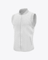 Glossy Quilted Vest Mockup - Half Side View