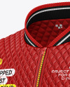 Glossy Quilted Vest Mockup - Half Side View