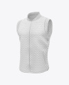 Matte Quilted Vest Mockup - Half Side View