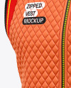 Matte Quilted Vest Mockup - Half Side View
