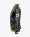 Iconic American Leather Varsity Jacket Mockup